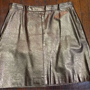 Vintage DKNY copper leather miniskirt - the color is amazing!